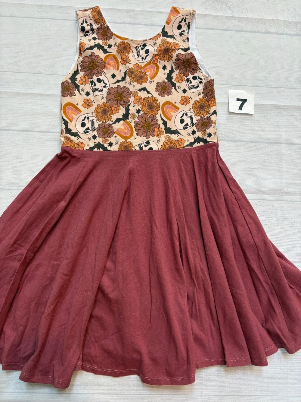 Malia and Kai Floral Skull Tank Dress